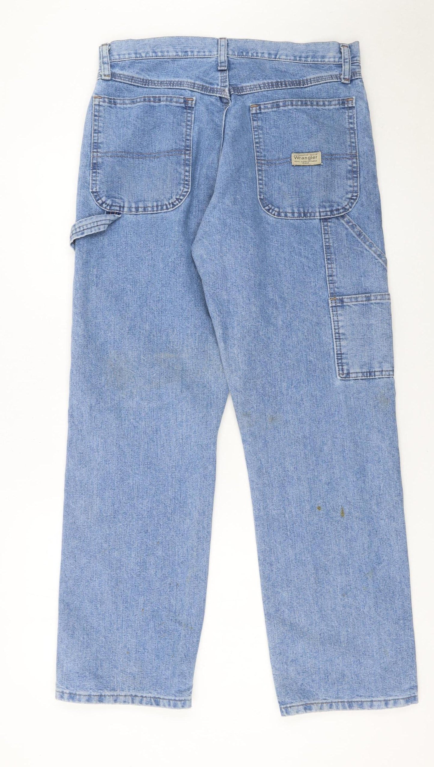 Wrangler Women's Blue Straight Leg Carpenter Jeans Size 12