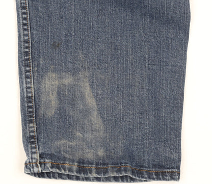 Wrangler Men's Blue Straight Fit Denim Jeans 46W 30L