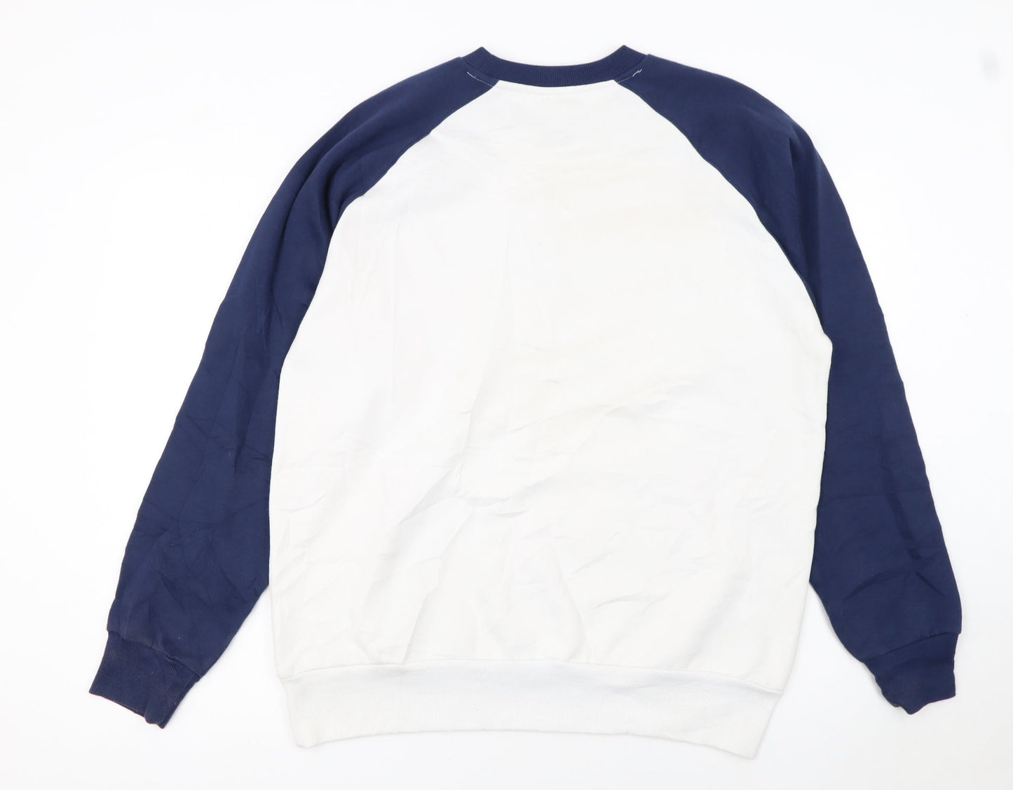 Umbro Men's White Navy L Pullover Sweatshirt Vintage Sportswear