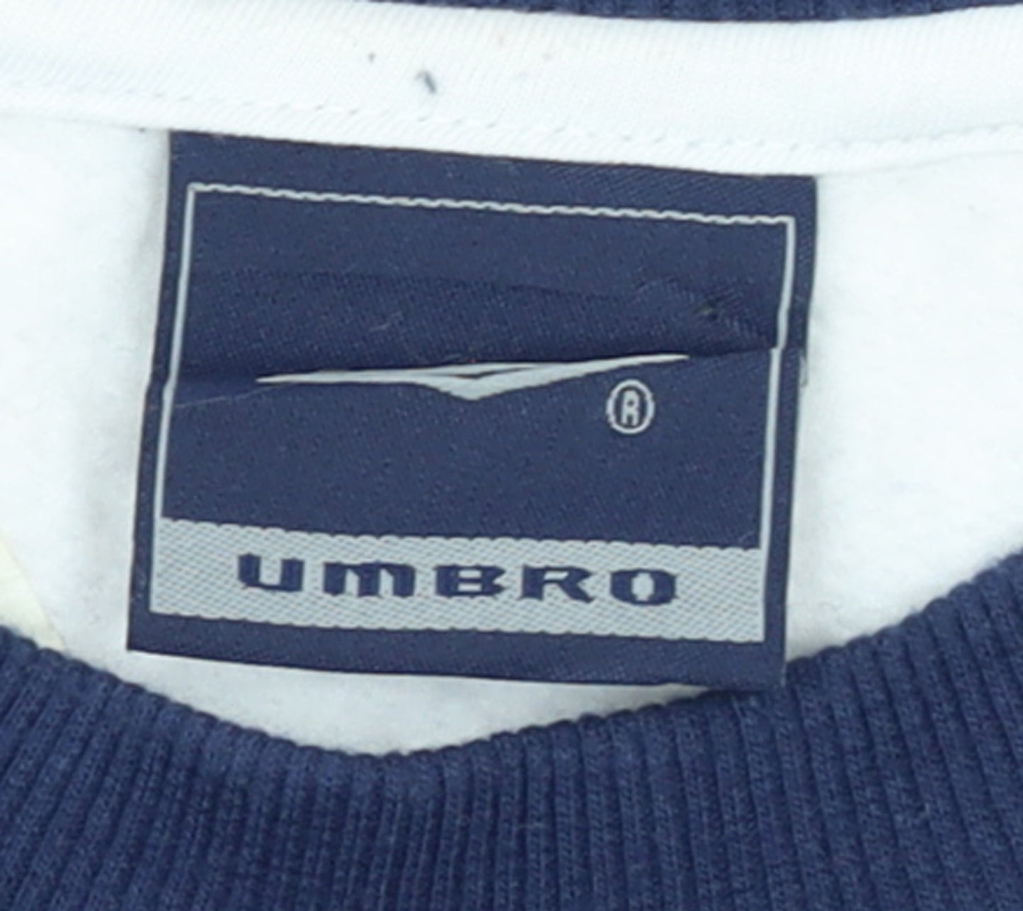 Umbro Men's White Navy L Pullover Sweatshirt Vintage Sportswear