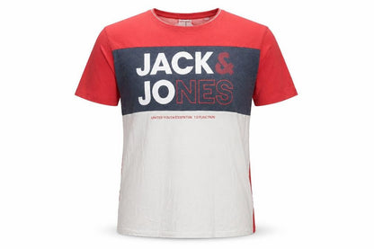 Jack & Jones Men's Multicoloured XL Colourblock Logo T-Shirt