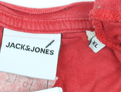 Jack & Jones Men's Multicoloured XL Colourblock Logo T-Shirt