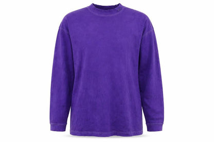 Reebok Women Purple Cotton Long Sleeve Crew Neck Pullover Sweatshirt M