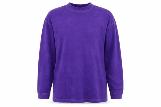 Reebok Women Purple Cotton Long Sleeve Crew Neck Pullover Sweatshirt M