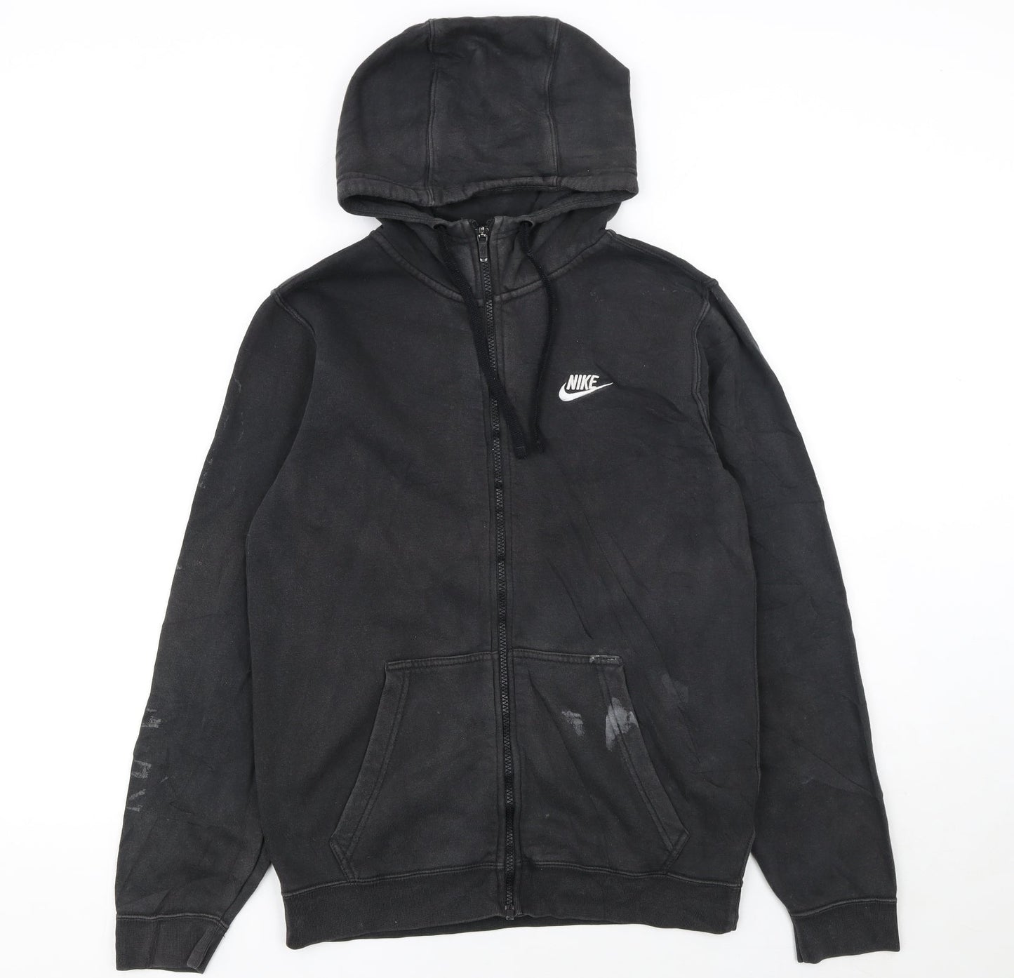 Nike Women's Black Full Zip Hoodie Small Cotton Blend Casual