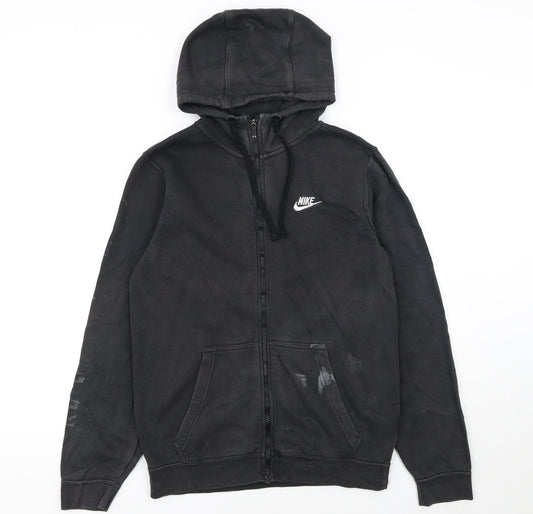 Nike Women's Black Full Zip Hoodie Small Cotton Blend Casual