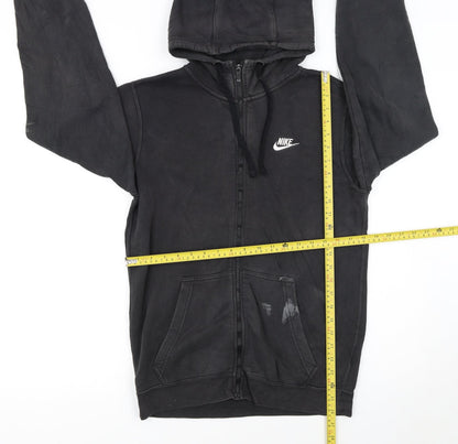 Nike Women's Black Full Zip Hoodie Small Cotton Blend Casual