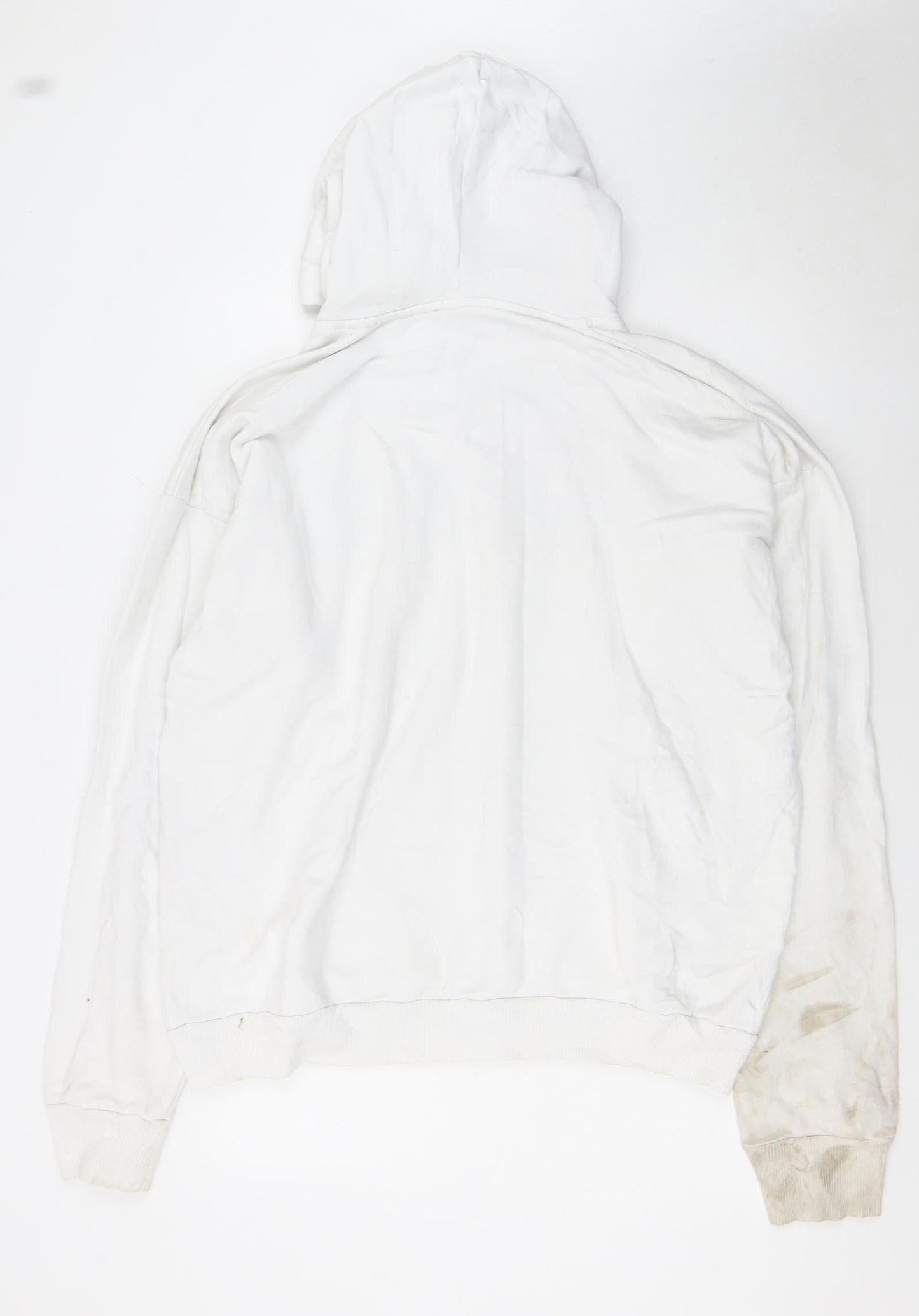 Diesel Mens White XXL Pullover Hoodie Cotton Graphic Logo
