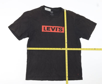 Levi's Men's Black Relaxed Fit Logo T-Shirt Size S Cotton