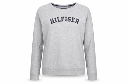 Tommy Hilfiger Women Grey L Pullover Sweatshirt Classic Logo
