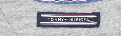 Tommy Hilfiger Women Grey L Pullover Sweatshirt Classic Logo