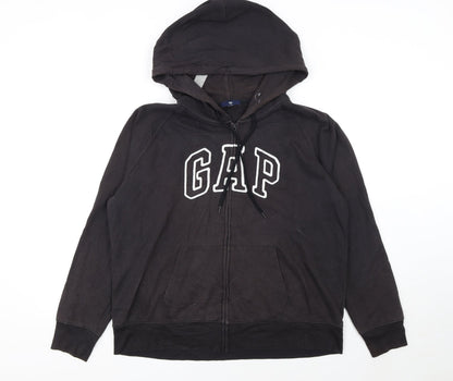 GAP Womens Black Full Zip Hoodie XXL Cotton Blend Casual