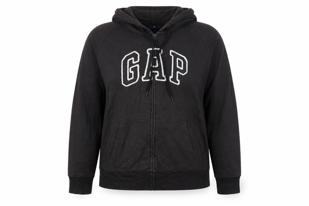 Gap Womens Black Full Zip Hoodie XXL Cotton Blend Casual