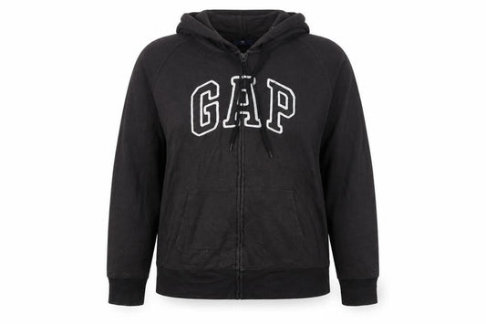 Gap Womens Black Full Zip Hoodie XXL Cotton Blend Casual