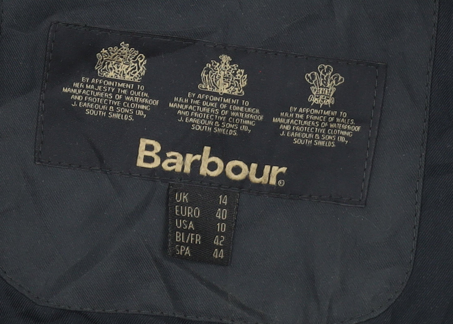 Barbour Women's Black Quilted Mid-Length Jacket Size 14