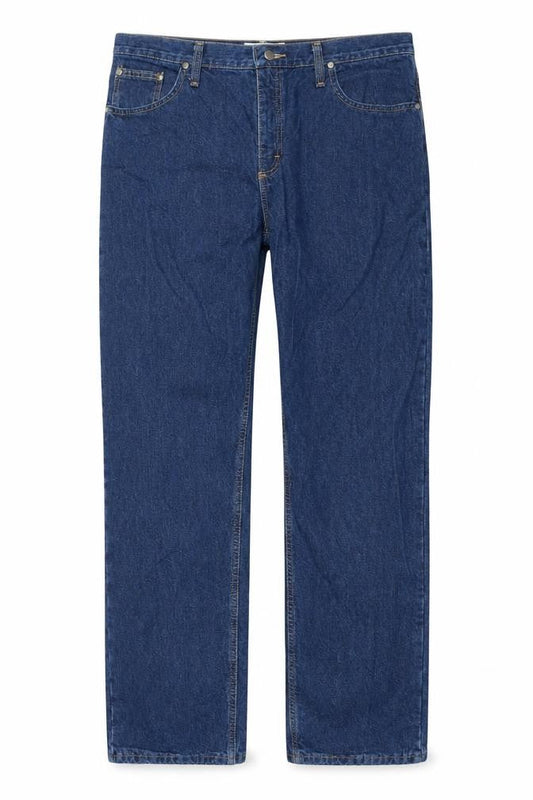 Front view of Wrangler women’s blue 16x32 straight leg denim jeans