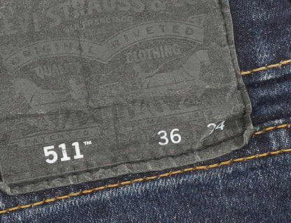 Levi's 511 Men's Blue Slim Fit Stretch Denim Jeans 36W 34L