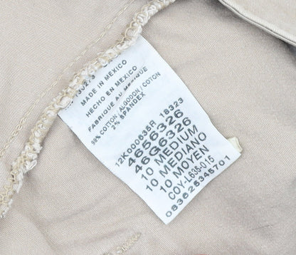 Lee Women's Beige Chino Trousers Size 10 Regular Stretch Comfort Waistband