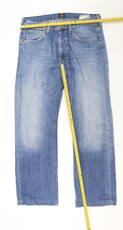 Lee Men's Blue Kent Straight Regular Fit Denim Jeans W34 L32