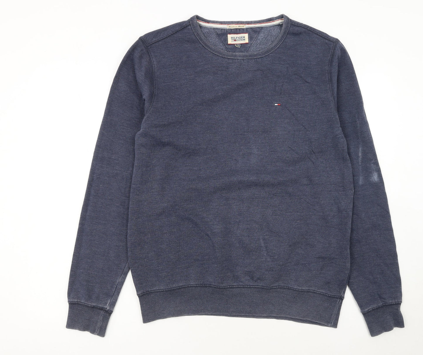 Hilfiger Denim Men's Blue Crew Neck Pullover Sweatshirt M