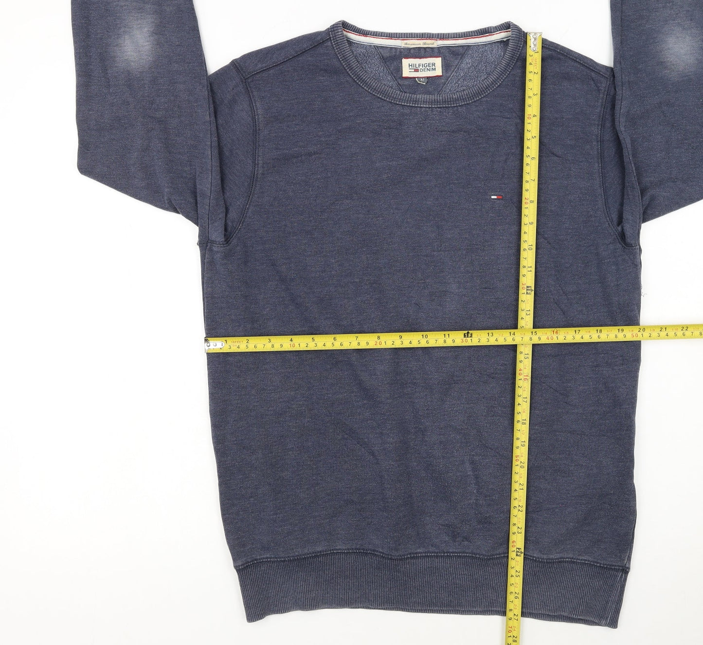 Hilfiger Denim Men's Blue Crew Neck Pullover Sweatshirt M