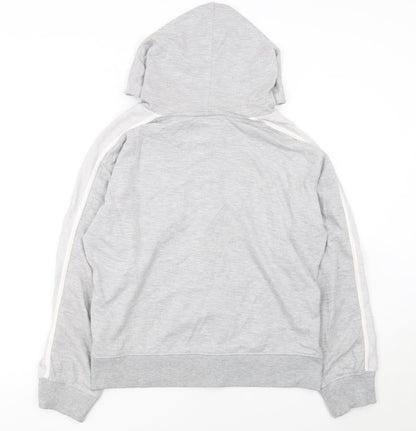 Reebok Women’s Grey Full Zip Hoodie Size 16 XL Drawstring Pockets Casual