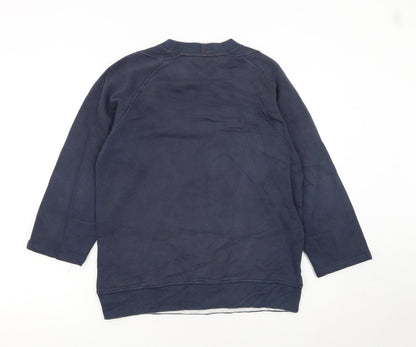 Adidas Boys Navy Blue Crew Neck Sweatshirt Size 12-13 Years Casual