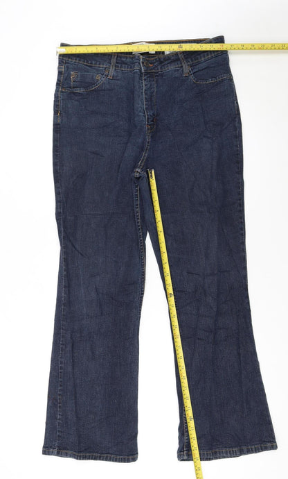 Levi Strauss Women Blue Bootcut Jeans Size 16 Stretch Denim