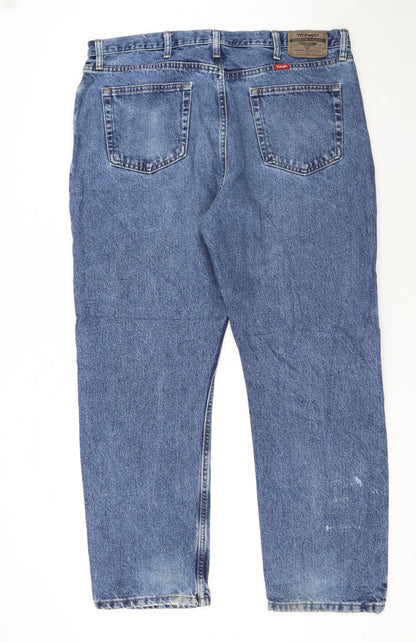 Wrangler Men’s Blue 40x30 Regular Fit Straight Denim Jeans