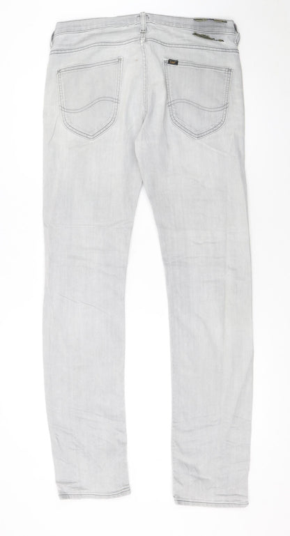 Lee Men’s Grey Powell Straight Fit Denim Jeans W32 L34