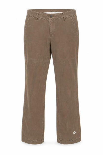 Eddie Bauer Women's Brown Chino Trousers L Regular Fit Cotton