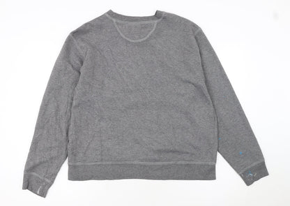 Aeropostale Women's Grey Pullover Sweatshirt XL Cotton Blend Athletics Logo