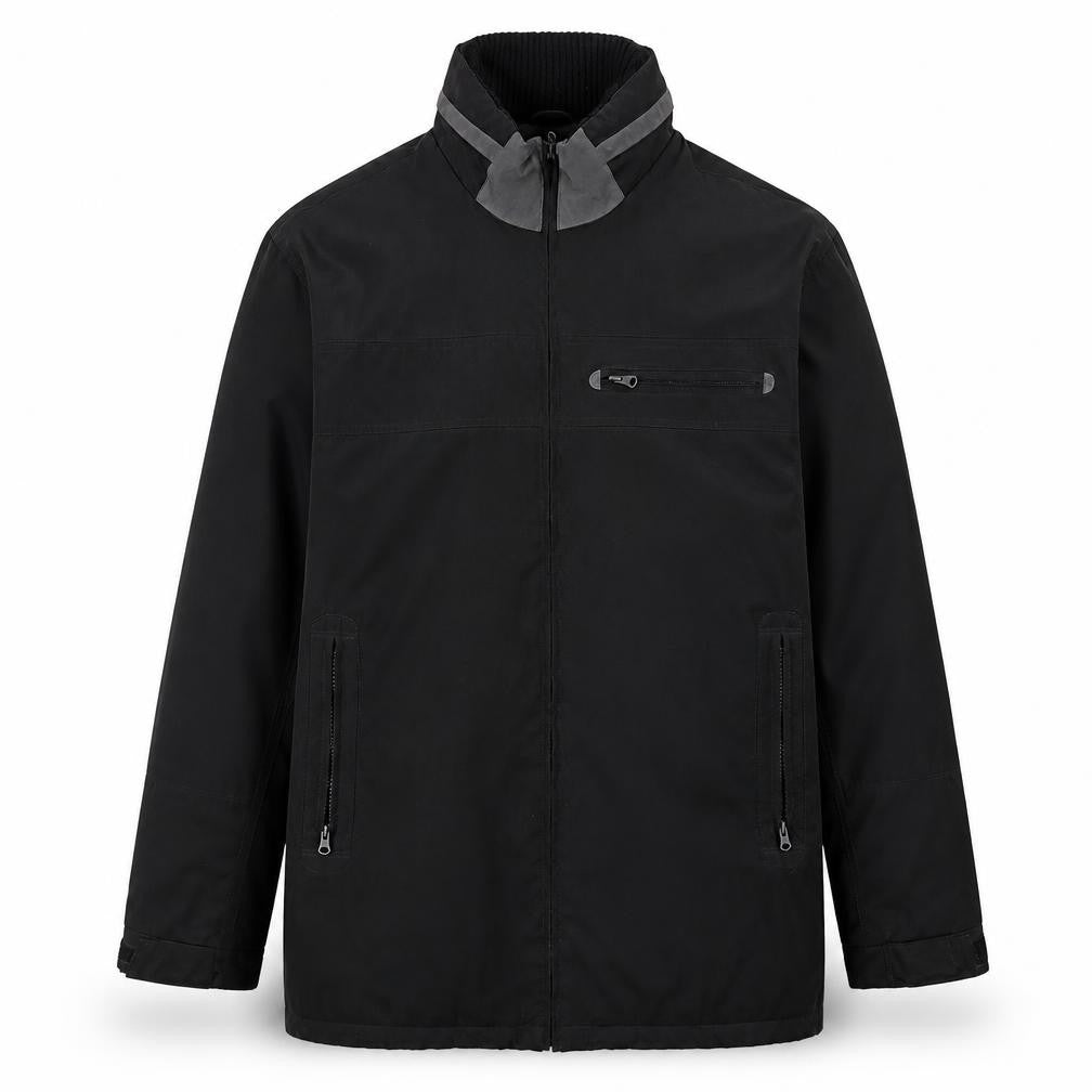 Paul Berman Men's Black XL Full Zip Lined Jacket