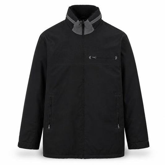 Paul Berman Men's Black XL Full Zip Lined Jacket