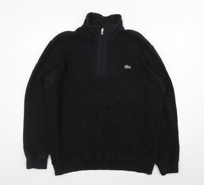 Lacoste Men’s Black 3XL 1/4 Zip Fleece Sweatshirt