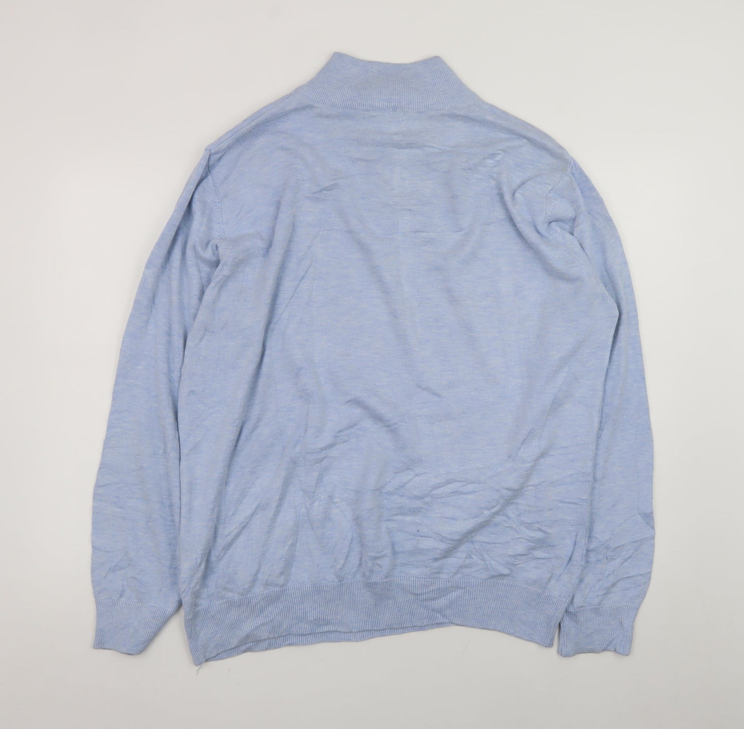 Polo Ralph Lauren Men’s Blue Cotton 2XL 1/4 Zip Jumper