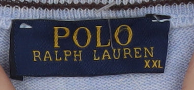 Polo Ralph Lauren Men’s Blue Cotton 2XL 1/4 Zip Jumper