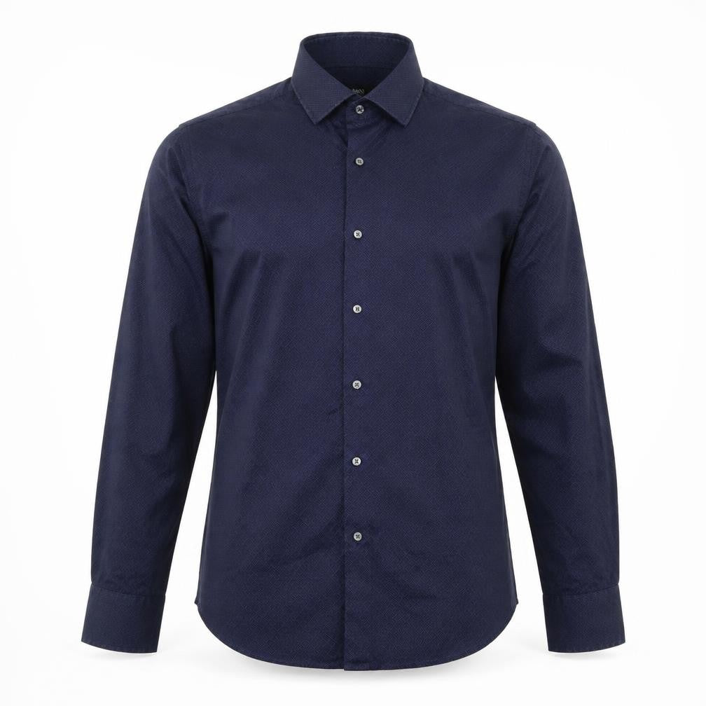 Hugo Boss Men's Blue Regular Fit Long Sleeve Button-Up Shirt Size 16.5