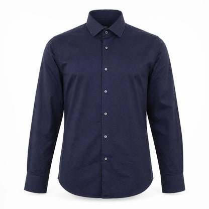 Hugo Boss Men's Blue Regular Fit Long Sleeve Button-Up Shirt Size 16.5