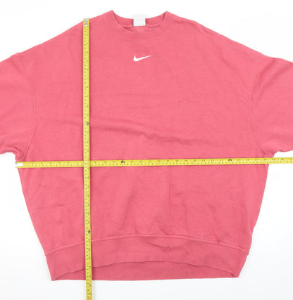 Nike Men’s Pink Crew Neck Pullover Sweatshirt Size S Regular Fit