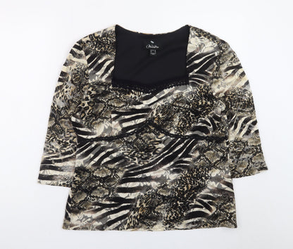 Nueva Women's Multicoloured Animal Print Tunic Blouse UK 18