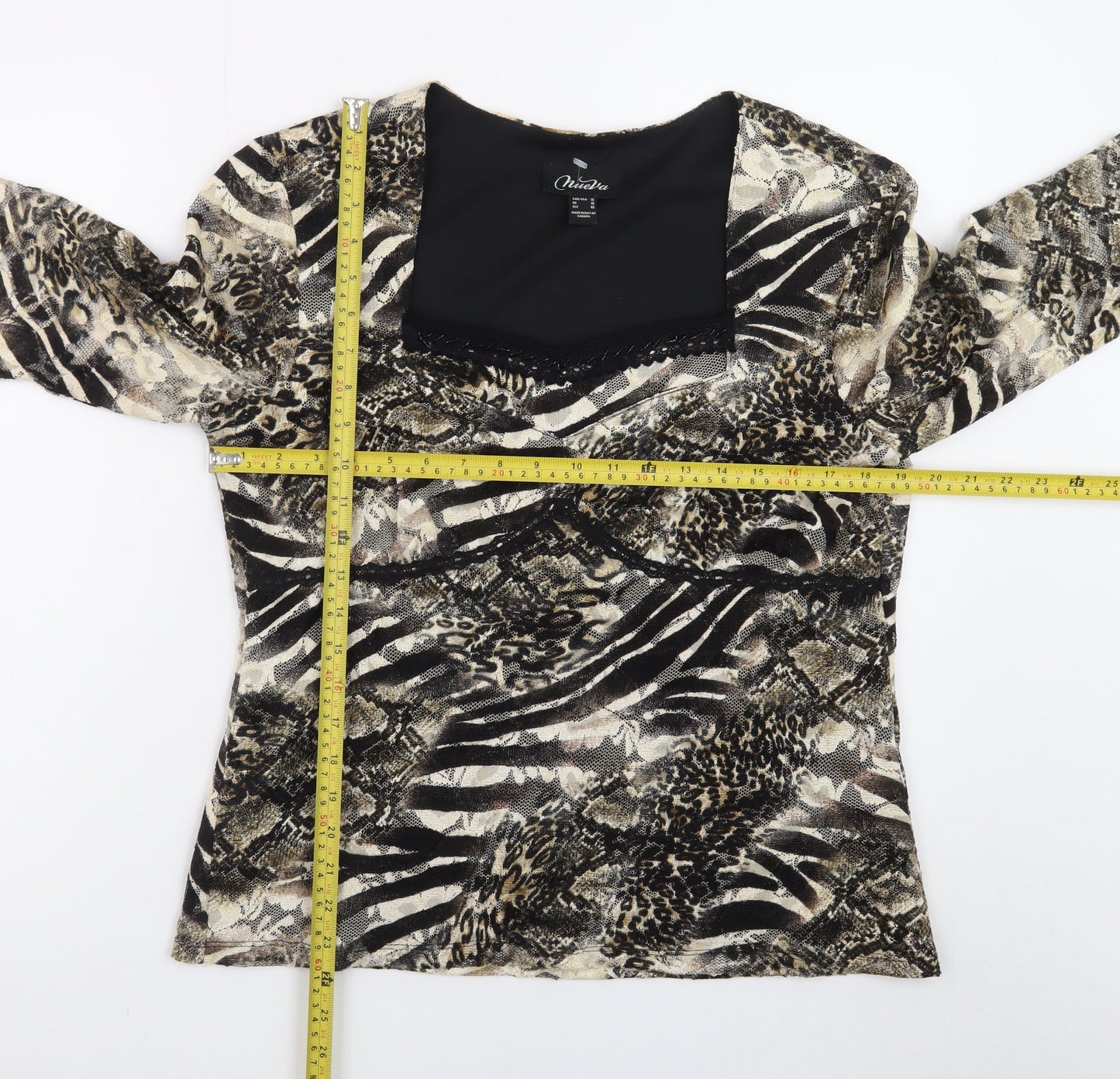 Nueva Women's Multicoloured Animal Print Tunic Blouse UK 18