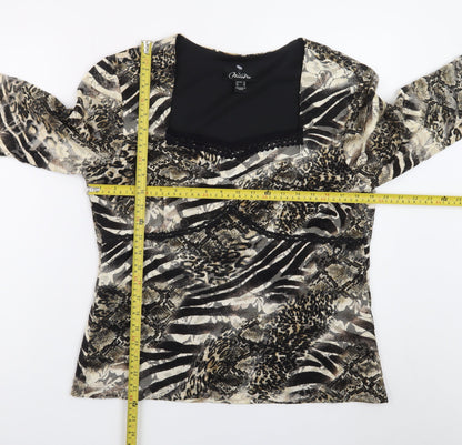 Nueva Women's Multicoloured Animal Print Tunic Blouse UK 18