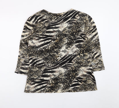 Nueva Women's Multicoloured Animal Print Tunic Blouse UK 18