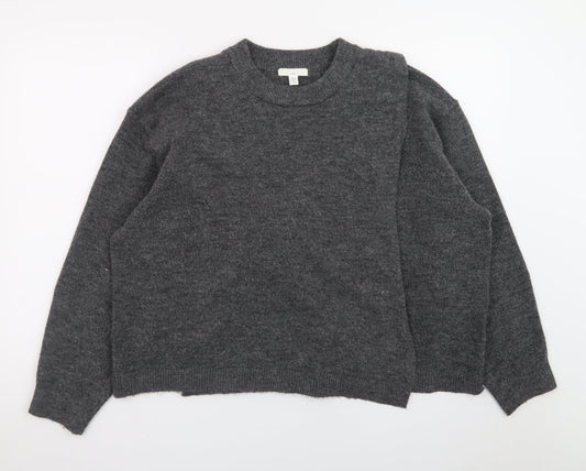 H&M Mama Women's Grey XL Maternity Knit Pullover Jumper