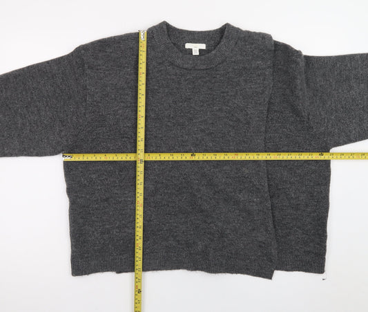 H&M Mama Women's Grey XL Maternity Knit Pullover Jumper