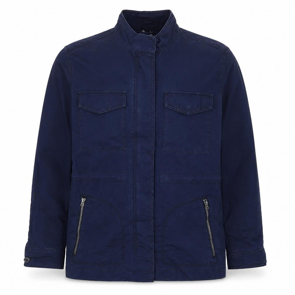 Gap Men's Blue Cotton Military Jacket L Regular Fit