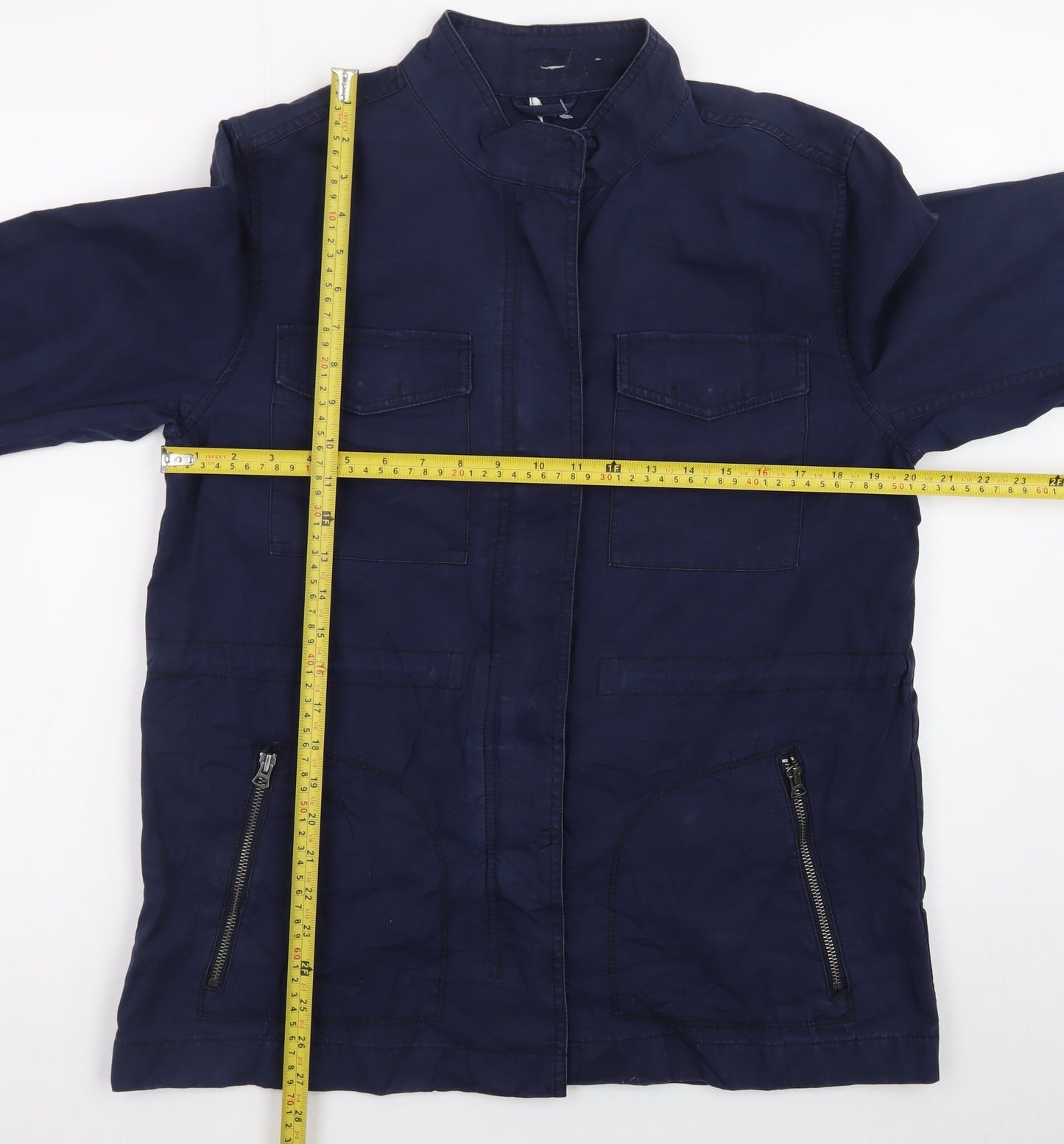 GAP Men's Blue Cotton Military Jacket L Regular Fit
