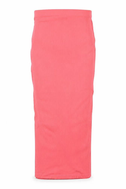 Noisy May Womens Pink Midi Pencil Jersey Skirt XXS