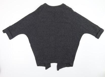 Atmosphere Women Grey Size 10 Open Knit 3/4 Sleeve Cardigan